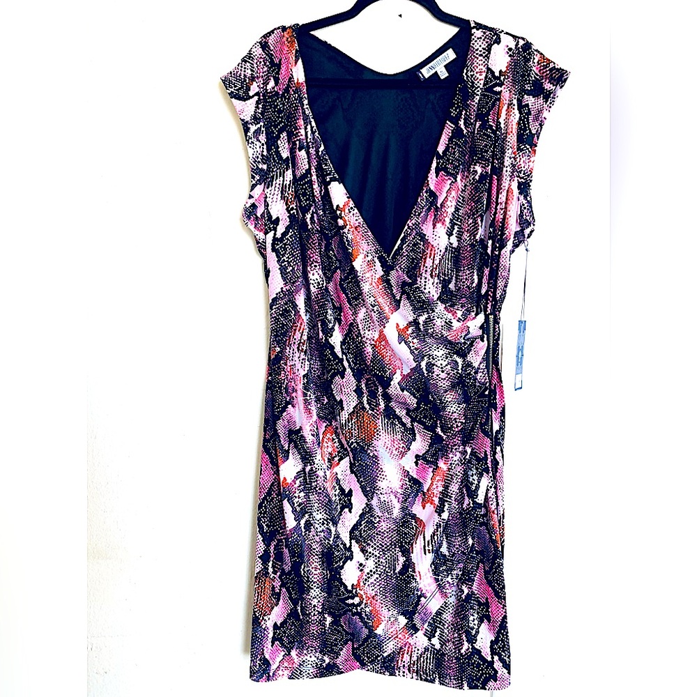 JENNIFER LOPEZ Orchid Dream Pink Python Pink Dress-Sz XL-Multi PNK RARE FIND!